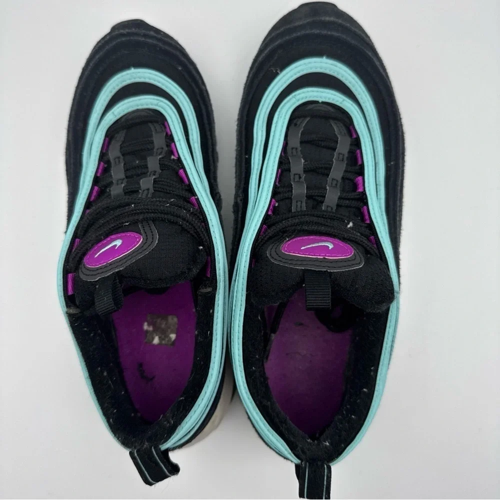 Nike Air Max 97 Black Hyper Violet 921522-015 Youth 7Y